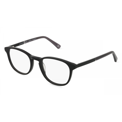 Botaniq BIO-1028 Herren-Brille inkl. Gläser Vollrand Panto Kunststoff-Gestell 50mm/20mm/145mm, schwarz