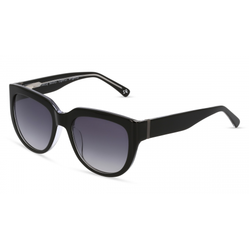 Botaniq -7001 Damen-Sonnenbrille Vollrand Butterfly Bio-Acetat-Gestell, schwarz