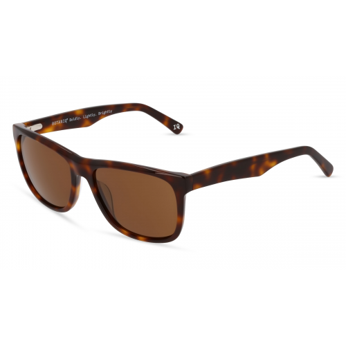 Botaniq -7015 Herren-Sonnenbrille Vollrand Eckig Bio-Acetat-Gestell, braun