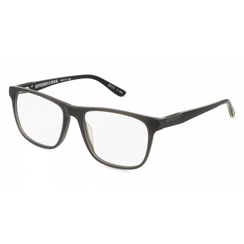 Superdry SDO 2014 Herren-Brille inkl. Gläser Vollrand Eckig Kunststoff-Gestell 53mm/17mm/145mm, grau