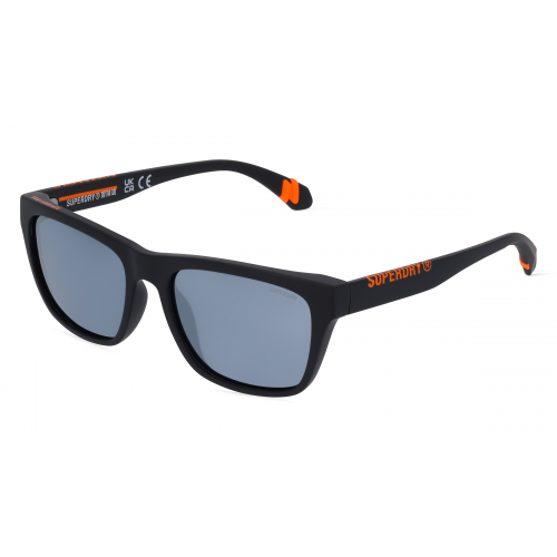 Superdry 5009 Unisex-Sonnenbrille Vollrand Eckig Kunststoff-Gestell, schwarz