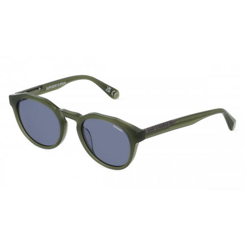 Superdry 5012 Unisex-Sonnenbrille Vollrand Panto Kunststoff-Gestell, grün