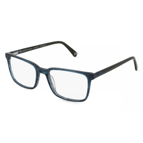 Botaniq BIO-1048 Herren-Brille inkl. Gläser Vollrand Eckig Kunststoff-Gestell 53mm/18mm/145mm, blau