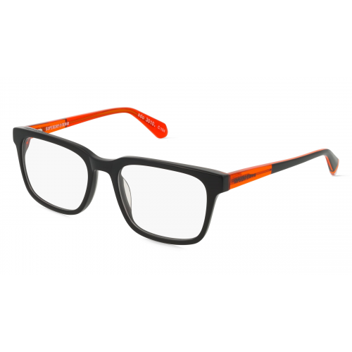 Superdry SDO 3010 Herren-Brille inkl. Gläser Vollrand Eckig Kunststoff-Gestell 52mm/18mm/145mm, schwarz