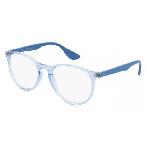 Ray-Ban RX7046 Damen-Brille inkl. Gläser Vollrand Panto Kunststoff-Gestell 51mm/18mm/140mm, blau