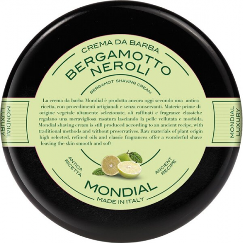 Mondial Luxury Shaving Cream Plexi Bowl 150 ml Bergamotto Neroli