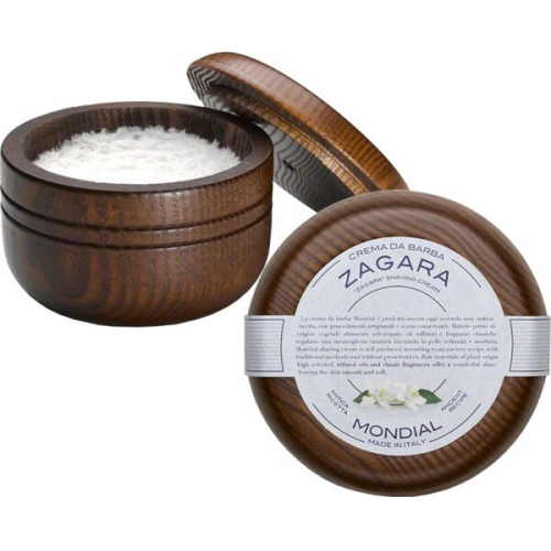 Mondial Luxury Shaving Cream Wooden Bowl 140 ml Zagara