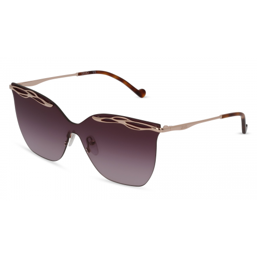 Liu Jo LJ136S Damen-Sonnenbrille Vollrand Monoscheibe Metall-Gestell, gold