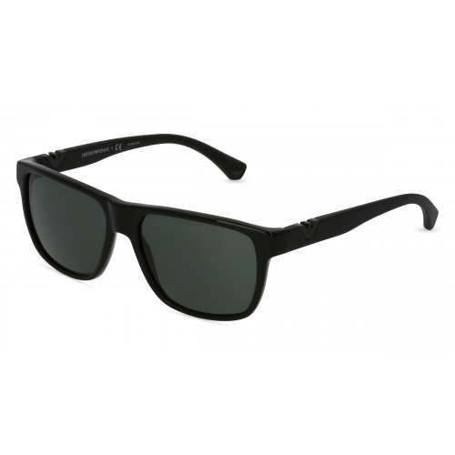 Emporio Armani EA4035 Herren-Sonnenbrille Vollrand Eckig Kunststoff-Gestell, schwarz