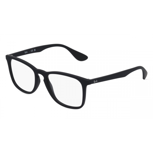 Ray-Ban RX7074 Unisex-Brille inkl. Gläser Vollrand Eckig Kunststoff-Gestell 52mm/18mm/145mm, Schwarz