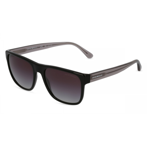 Emporio Armani EA4163 Herren-Sonnenbrille Vollrand Eckig Acetat-Gestell, Schwarz