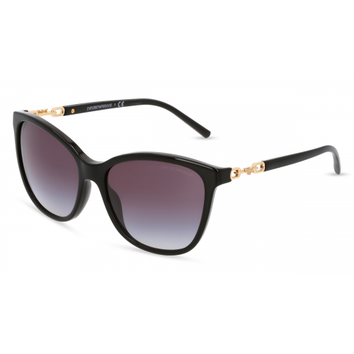 Emporio Armani EA4173 Damen-Sonnenbrille Vollrand Butterfly Acetat-Gestell, schwarz