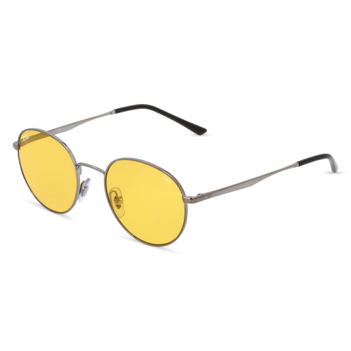 Ray-Ban RB 3681 Unisex-Sonnenbrille Vollrand Rund Metall-Gestell, Silber