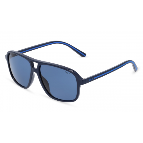 Polo by Ralph Lauren PH4177U Herren-Sonnenbrille Vollrand Pilot Kunststoff-Gestell, blau