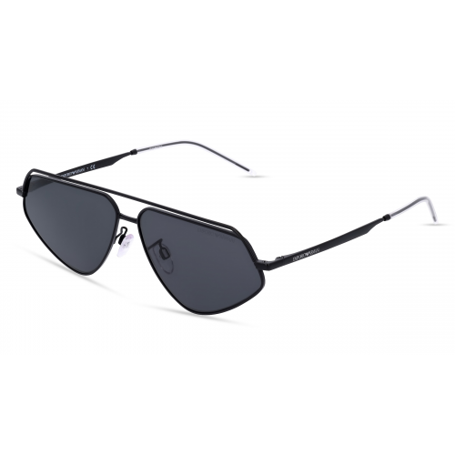 Emporio Armani EA2126 Herren-Sonnenbrille Vollrand Pilot Metall-Gestell, schwarz