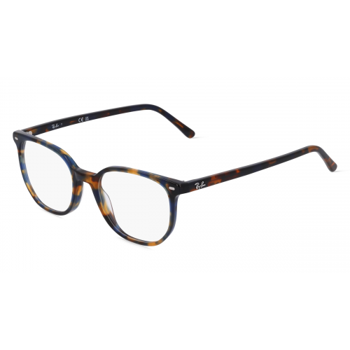 Ray-Ban RX5397 Unisex-Brille inkl. Gläser Vollrand Panto Acetat-Gestell 50mm/19mm/145mm, blau