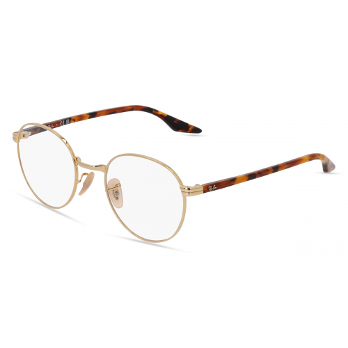 Ray-Ban RB 3691 V Unisex-Brille inkl. Gläser Vollrand Panto Metall-Gestell 50mm/21mm/145mm, gold