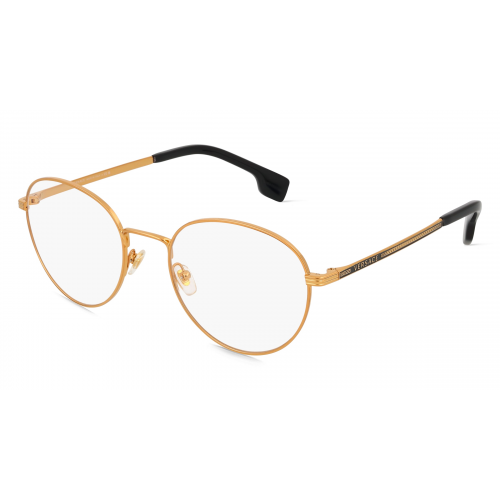 Versace VE1279 Herren-Brille inkl. Gläser Vollrand Panto Edelstahl-Gestell 51mm/20mm/145mm, gold