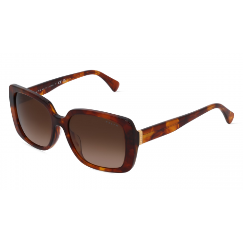 Ralph RA5298U Damen-Sonnenbrille Vollrand Eckig Acetat-Gestell, braun