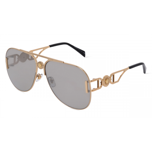 Versace VE2255 Unisex-Sonnenbrille Vollrand Pilot Metall-Gestell, gold