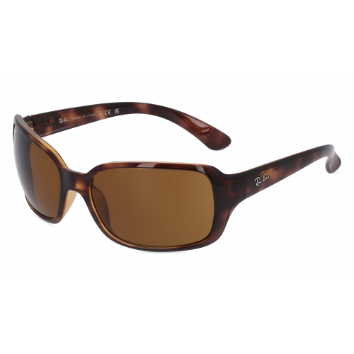 Ray-Ban RB4068 Damen-Sonnenbrille Vollrand Eckig Kunststoff-Gestell, braun