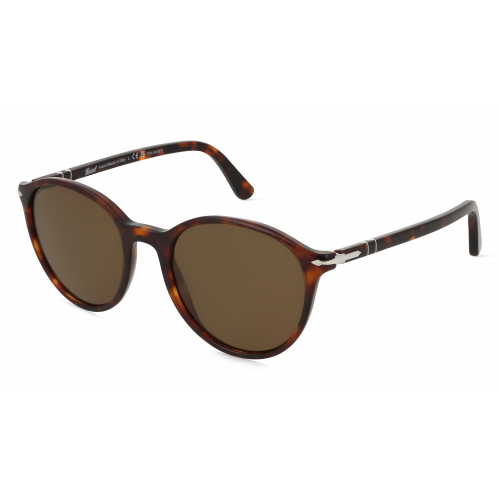 Persol 0PO3350S Unisex-Sonnenbrille Vollrand Panto Acetat-Gestell, braun