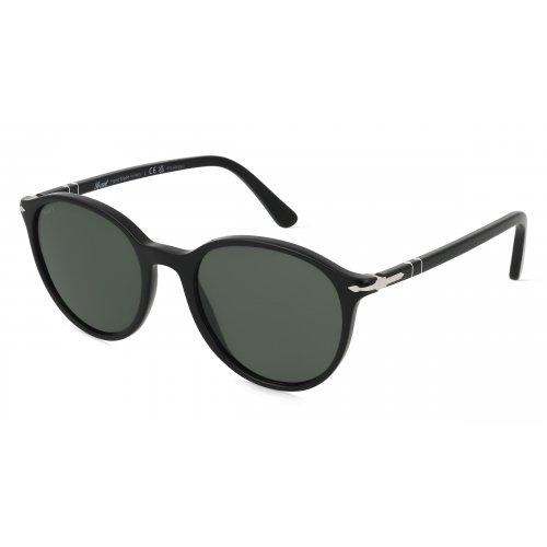 Persol 0PO3350S Unisex-Sonnenbrille Vollrand Panto Acetat-Gestell, schwarz