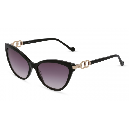 Liu Jo LJ755S Damen-Sonnenbrille Vollrand Butterfly Kunststoff-Gestell, schwarz