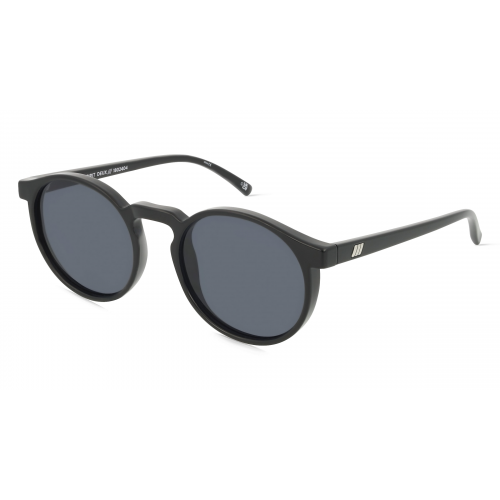 Le Specs TEEN SPIRIT DEUX Unisex-Sonnenbrille Vollrand Rund Kunststoff-Gestell, schwarz