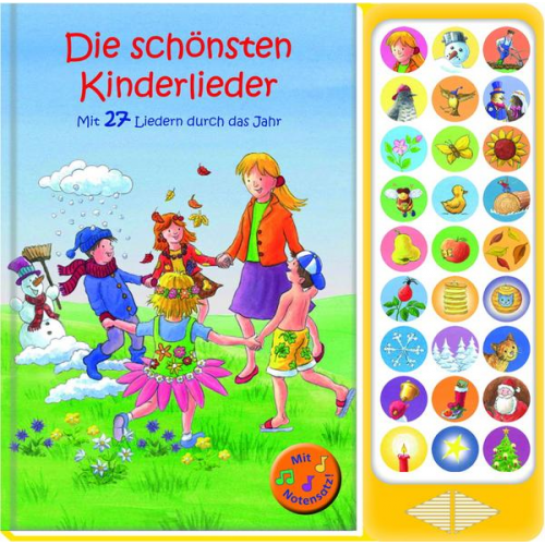 1254 - 27-Button-Soundbuch, Die Schönsten Kinderlieder, Mit 27 Liedern durch das Jahr