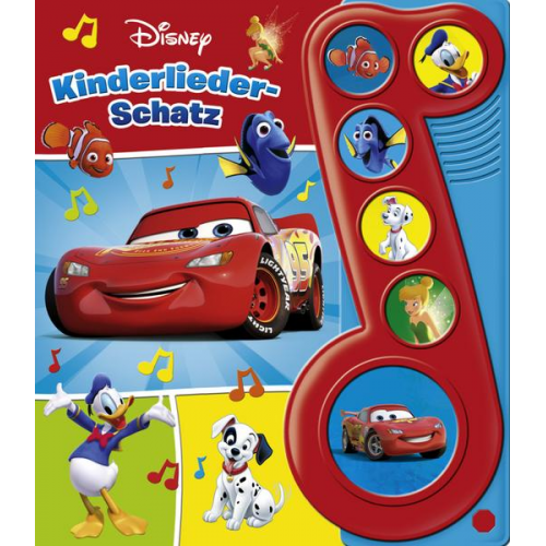 Disney - Kinderliederschatz - Liederbuch mit Sound: Pappbilderbuch mit 6 Melodien