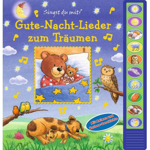 Gute-Nacht-Lieder zum Träumen - Vorlese-Pappbilderbuch mit 10 Melodien für Kinder ab 3 Jahren