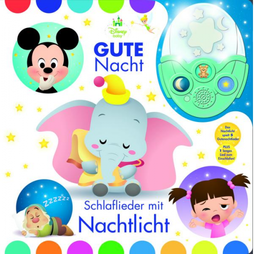 Nachtlichtbuch, Disney Baby, Gute Nacht - Schlaflieder mit Nachtlicht