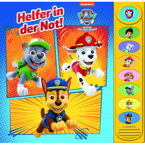 PAW Patrol - Helfer in der Not! - 8-Button-Soundbuch ab 3 Jahren - interaktives Bilderbuch mit 8 spannenden Geräuschen zu Missionen der PAW Patrol