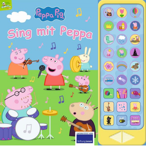 6476 - Peppa Pig - Sing mit Peppa Pig - 27-Button-Soundbuch mit 24 Seiten für Kinder ab 3 Jahren - mit bekannten Kinderliedern und Geräuschen