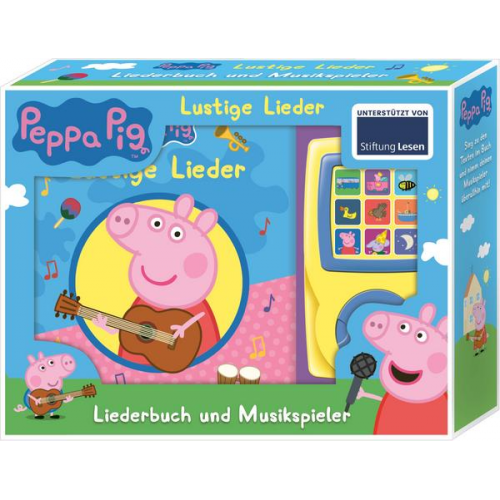 38394 - Peppa Pig - Lustige Lieder - Liederbuch und Musikspieler - Pappbilderbuch mit 15 beliebten Kinderliedern