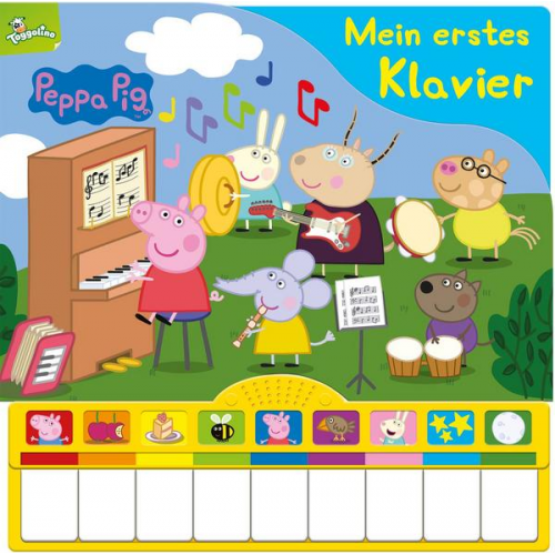 Peppa Pig: Mein erstes Klavier - Kinderbuch mit Klaviertastatur, 9 Kinderlieder, Vor- und Nachspielfunktion - Pappbilderbuch ab 3 Jahren