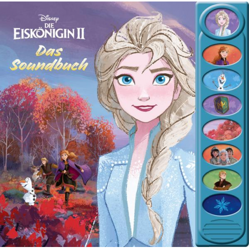 134340 - Disney Die Eiskönigin 2 - Das Soundbuch - 8-Button-Soundbuch - interaktives Bilderbuch mit 8 magischen Geräuschen und Melodien