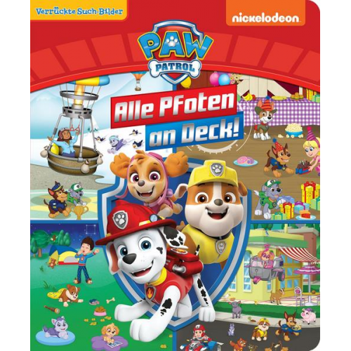 PAW Patrol - Alle Pfoten an Deck! - Verrückte Such-Bilder, groß - Wimmelbuch - Pappbilderbuch mit wattiertem Umschlag