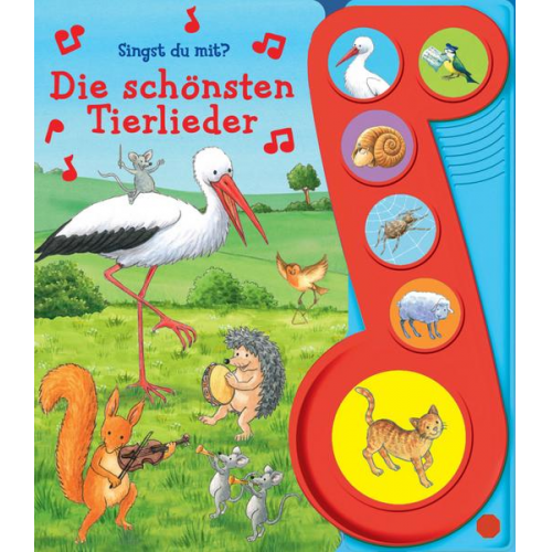 101119 - Die schönsten Tierlieder - Liederbuch mit Sound - Pappbilderbuch mit 6 Melodien