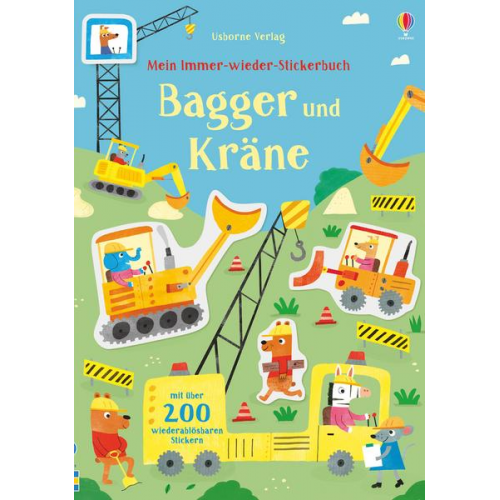 6628 - Mein Immer-wieder-Stickerbuch: Bagger und Kräne