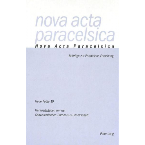 Nova Acta Paracelsica 19