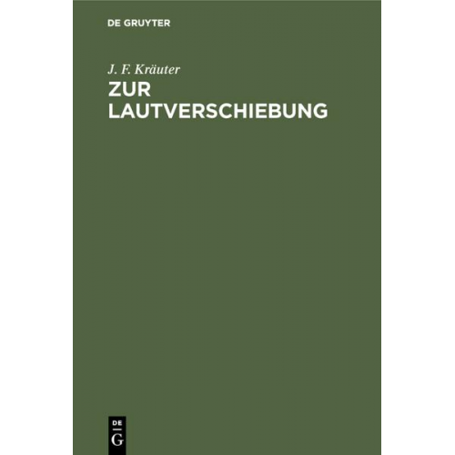 J. F. Kräuter - Zur Lautverschiebung