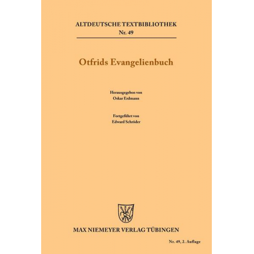 Otfrid Weissenburg - Otfrids Evangelienbuch