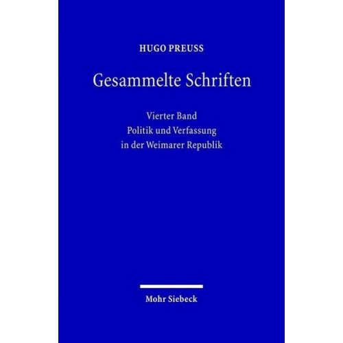 Hugo Preuss - Gesammelte Schriften