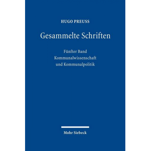 Hugo Preuss - Gesammelte Schriften