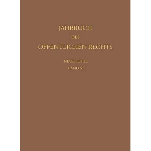 Jahrbuch des öffentlichen Rechts der Gegenwart. Neue Folge