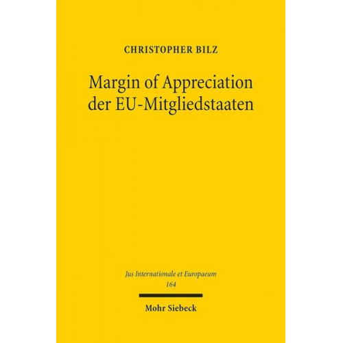 Christopher Bilz - Margin of Appreciation der EU-Mitgliedstaaten