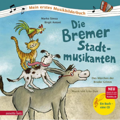 Marko Simsa - Die Bremer Stadtmusikanten (Mein erstes Musikbilderbuch mit CD und zum Streamen)