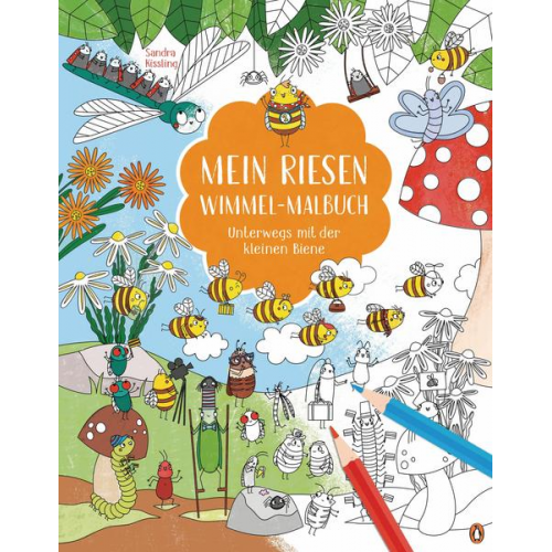 Sandra Kissling - Mein Riesen-Wimmel-Malbuch - Unterwegs mit der kleinen Biene